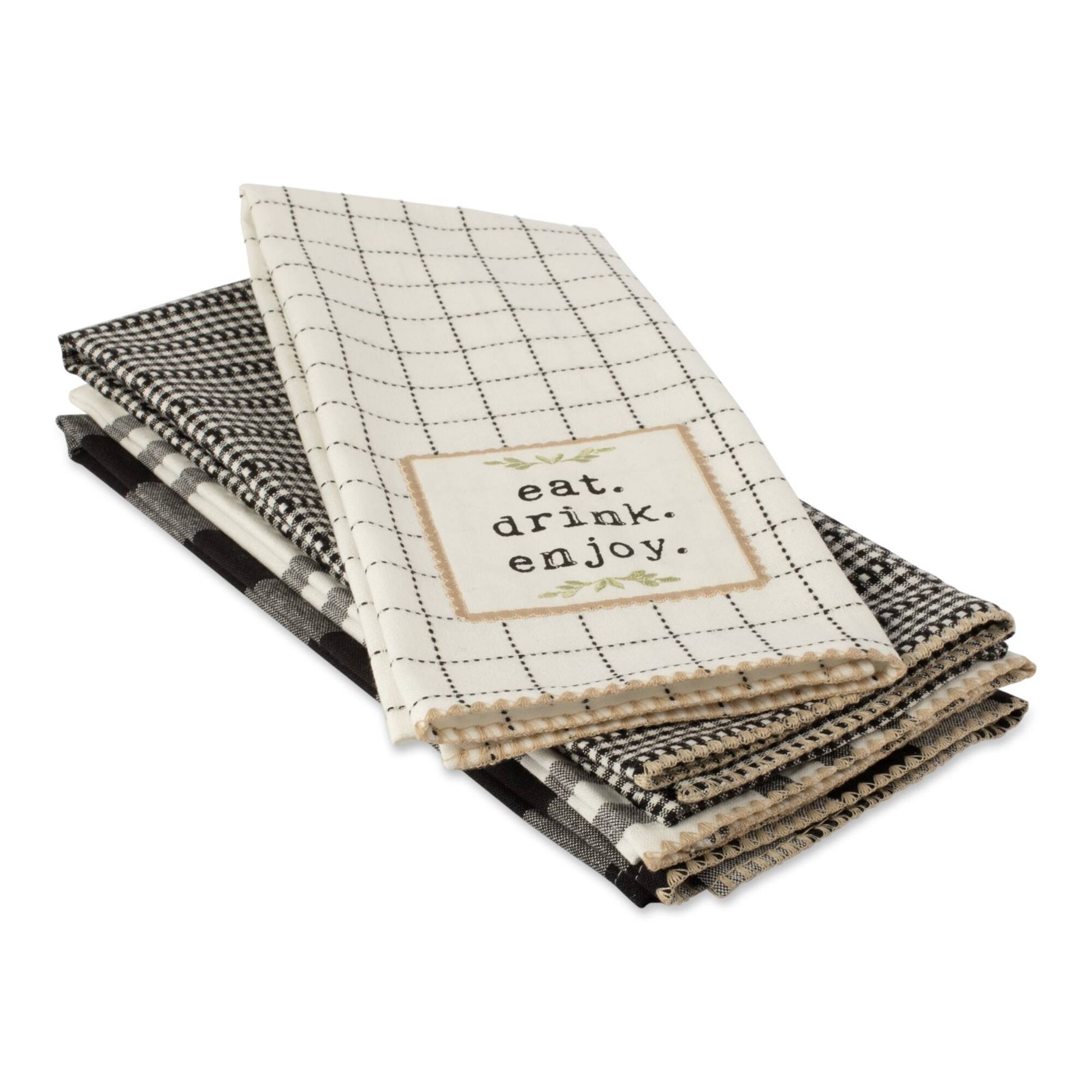 DII® Farm to Table Embellished Dishtowel, 4ct.